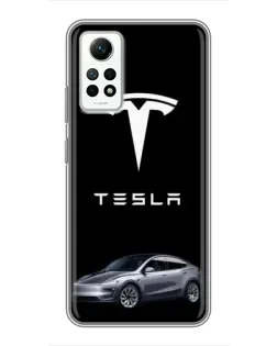 Чехол для Xiaomi Redmi Note 12 Pro (4g) с картинкой «Tesla Model Y»
