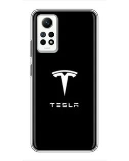 Чехол для Xiaomi Redmi Note 12 Pro (4g) с картинкой «Tesla White Logo»