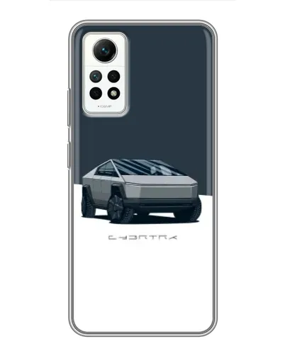 Чехол для Xiaomi Redmi Note 12 Pro (4g) с картинкой «Серебристый Cybertruck Tesla»