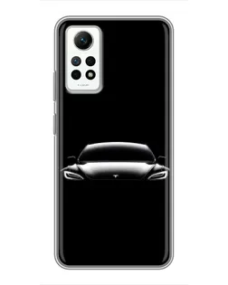 Чехол для Xiaomi Redmi Note 12 Pro (4g) с картинкой «Фары Tesla Night»