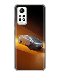 Чехол для Xiaomi Redmi Note 12 Pro (4g) с картинкой «Cybertruck в пустыне»