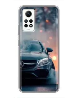 Чехол для Xiaomi Redmi Note 12 Pro (4g) с картинкой «Mercedes — ночной город»