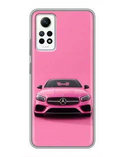 Чехол для Xiaomi Redmi Note 12 Pro (4g) с картинкой «Розовый Mercedes AMG»