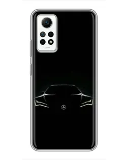 Чехол для Xiaomi Redmi Note 12 Pro (4g) с картинкой «Mercedes — силуэт авто»