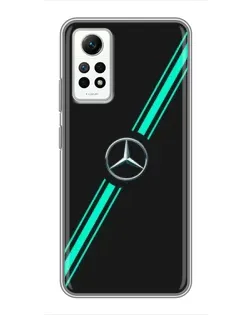 Чехол для Xiaomi Redmi Note 12 Pro (4g) с картинкой «Спортивные линии Mercedes»