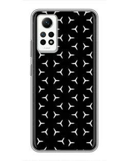 Чехол для Xiaomi Redmi Note 12 Pro (4g) с картинкой «Mercedes паттерн звезд»