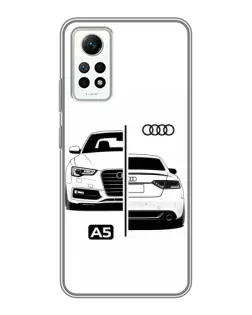 Чехол для Xiaomi Redmi Note 12 Pro (4g) с картинкой «Audi — контрастный дизайн»