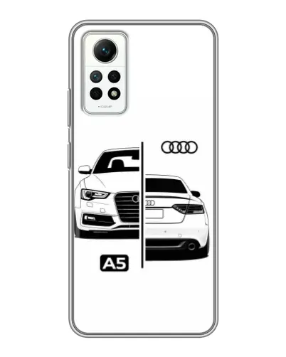 Чехол для Xiaomi Redmi Note 12 Pro (4g) с картинкой «Audi — контрастный дизайн»