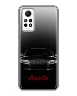 Чехол для Xiaomi Redmi Note 12 Pro (4g) с картинкой «Audi — градиентный контур»