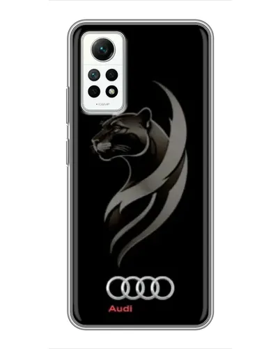 Чехол для Xiaomi Redmi Note 12 Pro (4g) с картинкой «Графика — пантера и Audi»