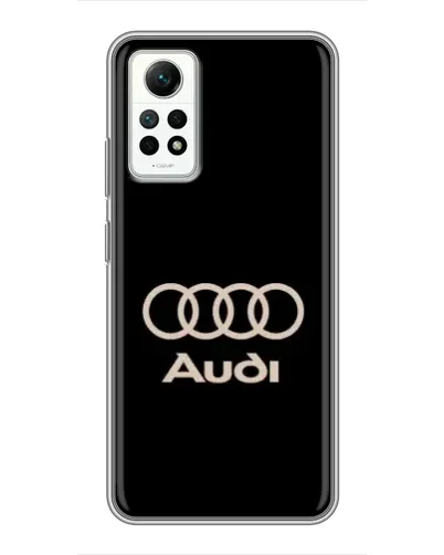 Чехол для Xiaomi Redmi Note 12 Pro (4g) с картинкой «Audi — золотой логотип»