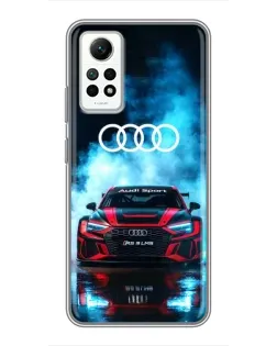 Чехол для Xiaomi Redmi Note 12 Pro (4g) с картинкой «Audi Sport — неон»