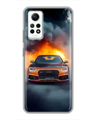 Чехол для Xiaomi Redmi Note 12 Pro (4g) с картинкой «Audi в огненном дыму»