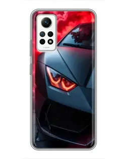 Чехол для Xiaomi Redmi Note 12 Pro (4g) с картинкой «Lamborghini красное сияние» Чехол для Xiaomi Redmi Note 12 Pro (4g) с картинкой «Lamborghini красное сияние»