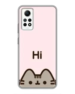 Чехол для Xiaomi Redmi Note 12 Pro (4g) с картинкой «Пушин говорит Hi» Чехол для Xiaomi Redmi Note 12 Pro (4g) с картинкой «Пушин говорит Hi»
