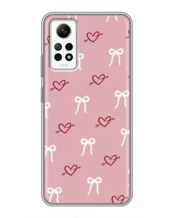 Чехол для Xiaomi Redmi Note 12 Pro (4g) с картинкой «Сердца и банты» Чехол для Xiaomi Redmi Note 12 Pro (4g) с картинкой «Сердца и банты»