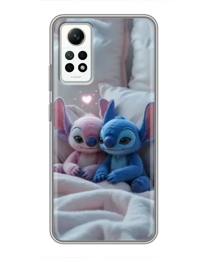Чехол для Xiaomi Redmi Note 12 Pro (4g) с картинкой «Плюшевые Стич Ангел»