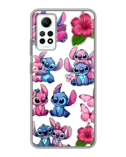 Чехол для Xiaomi Redmi Note 12 Pro (4g) с картинкой «Стикеры Stitch и Angel»