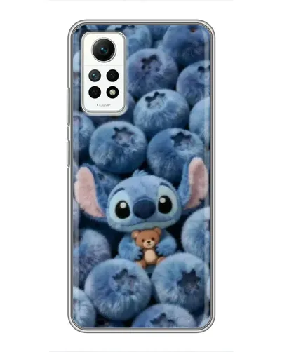 Чехол для Xiaomi Redmi Note 12 Pro (4g) с картинкой «Стич и голубика»
