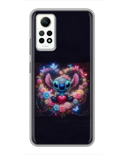 Чехол для Xiaomi Redmi Note 12 Pro (4g) с картинкой «Stitch в цветах»