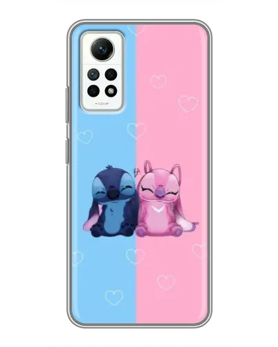 Чехол для Xiaomi Redmi Note 12 Pro (4g) с картинкой «Stitch и Angel Love»