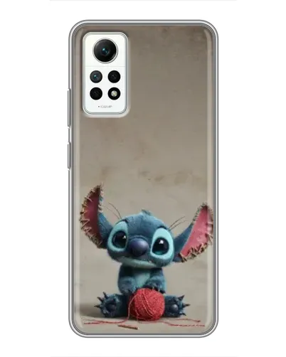 Чехол для Xiaomi Redmi Note 12 Pro (4g) с картинкой «Стич на коричневом фоне»
