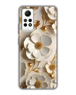 Чехол для Xiaomi Redmi Note 12 Pro (4g) с картинкой «Белие бумажние цвети» Чехол для Xiaomi Redmi Note 12 Pro (4g) с картинкой «Белие бумажние цвети»