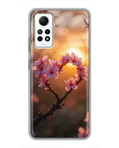 Чехол для Xiaomi Redmi Note 12 Pro (4g) с картинкой «Розовый цвет сердце на фоне заката» Чехол для Xiaomi Redmi Note 12 Pro (4g) с картинкой «Розовый цвет сердце на фоне заката»