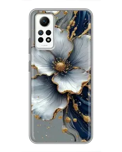 Чехол для Xiaomi Redmi Note 12 Pro (4g) с картинкой «Белый цветок и золотой флюид» Чехол для Xiaomi Redmi Note 12 Pro (4g) с картинкой «Белый цветок и золотой флюид»