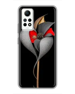Чехол для Xiaomi Redmi Note 12 Pro (4g) с картинкой «Серебряный фантазийный цветок» Чехол для Xiaomi Redmi Note 12 Pro (4g) с картинкой «Серебряный фантазийный цветок»