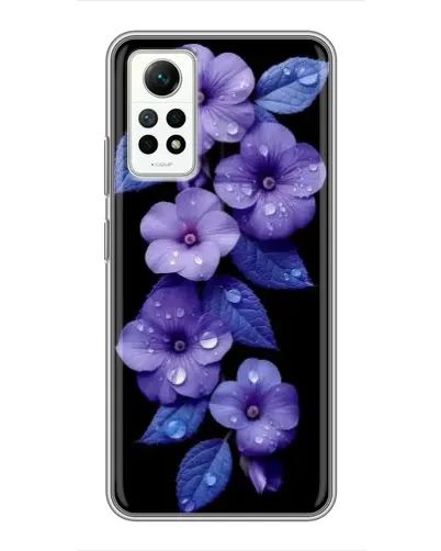 Чехол для Xiaomi Redmi Note 12 Pro (4g) с картинкой «Фиолетовые цветы с росою» Чехол для Xiaomi Redmi Note 12 Pro (4g) с картинкой «Фиолетовые цветы с росою»