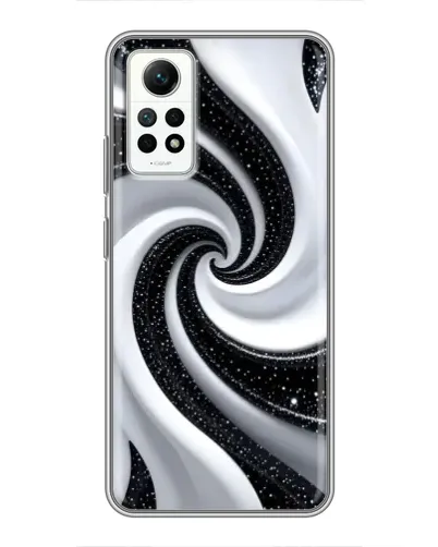 Чехол для Xiaomi Redmi Note 12 Pro (4g) с картинкой «Черно-белая спираль» Чехол для Xiaomi Redmi Note 12 Pro (4g) с картинкой «Черно-белая спираль»