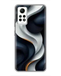 Чехол для Xiaomi Redmi Note 12 Pro (4g) с картинкой «Объемные черно-белые ленты» Чехол для Xiaomi Redmi Note 12 Pro (4g) с картинкой «Объемные черно-белые ленты»