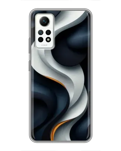 Чехол для Xiaomi Redmi Note 12 Pro (4g) с картинкой «Объемные черно-белые ленты» Чехол для Xiaomi Redmi Note 12 Pro (4g) с картинкой «Объемные черно-белые ленты»