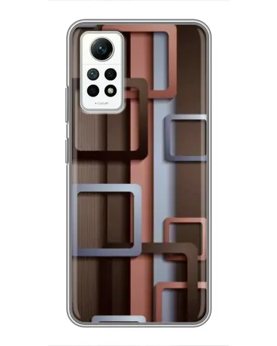 Чехол для Xiaomi Redmi Note 12 Pro (4g) с картинкой «Коричневые объемные квадраты» Чехол для Xiaomi Redmi Note 12 Pro (4g) с картинкой «Коричневые объемные квадраты»