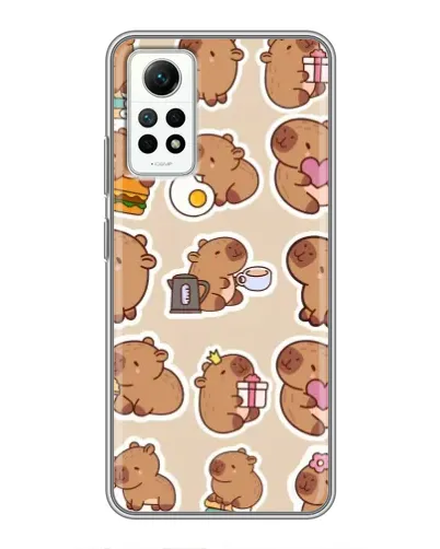 Чехол для Xiaomi Redmi Note 12 Pro (4g) с картинкой «Капибары паттерн» Чехол для Xiaomi Redmi Note 12 Pro (4g) с картинкой «Капибары паттерн»