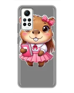 Чехол для Xiaomi Redmi Note 12 Pro (4g) с картинкой «Девочка капибара»