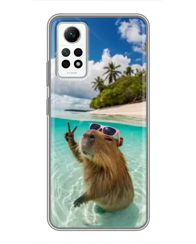Чехол для Xiaomi Redmi Note 12 Pro (4g) с картинкой «Капибара на море» Чехол для Xiaomi Redmi Note 12 Pro (4g) с картинкой «Капибара на море»