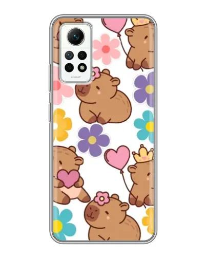 Чехол для Xiaomi Redmi Note 12 Pro (4g) с картинкой «Цветочный паттерн капибар» Чехол для Xiaomi Redmi Note 12 Pro (4g) с картинкой «Цветочный паттерн капибар»