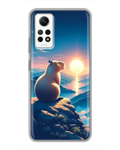 Чехол для Xiaomi Redmi Note 12 Pro (4g) с картинкой «Закат солнца с капибарой» Чехол для Xiaomi Redmi Note 12 Pro (4g) с картинкой «Закат солнца с капибарой»
