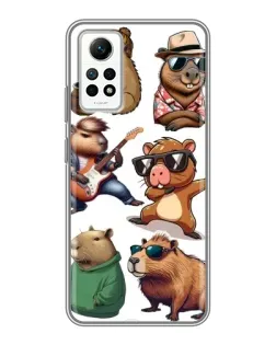 Чехол для Xiaomi Redmi Note 12 Pro (4g) с картинкой «Крутые капибары музыканты»