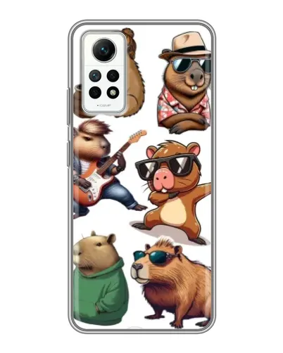 Чехол для Xiaomi Redmi Note 12 Pro (4g) с картинкой «Крутые капибары музыканты» Чехол для Xiaomi Redmi Note 12 Pro (4g) с картинкой «Крутые капибары музыканты»