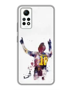 Чехол для Xiaomi Redmi Note 12 Pro (4g) с картинкой «Акварельный Месси Барселона»