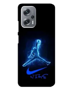 Чехол для Xiaomi Redmi Note 12 Pro Plus с картинкой «Jordan Neon Blue»