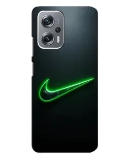 Чехол для Xiaomi Redmi Note 12 Pro Plus с картинкой «Неоновый контур Nike»