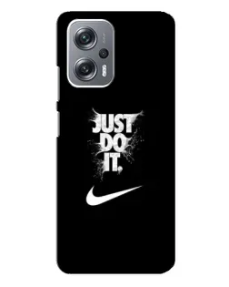 Чехол для Xiaomi Redmi Note 12 Pro Plus с картинкой «Текстовый принт Nike»