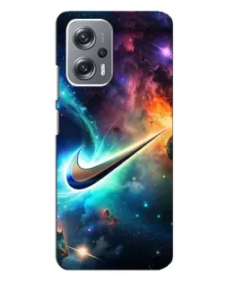 Чехол для Xiaomi Redmi Note 12 Pro Plus с картинкой «Космический Nike Swoosh»