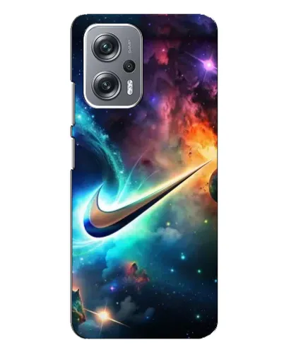 Чехол для Xiaomi Redmi Note 12 Pro Plus с картинкой «Космический Nike Swoosh»