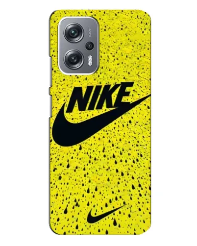 Чехол для Xiaomi Redmi Note 12 Pro Plus с картинкой «Желтый текстурный Nike»