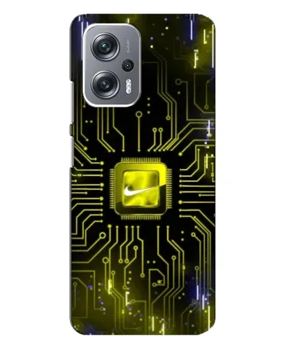 Чехол для Xiaomi Redmi Note 12 Pro Plus с картинкой «Nike — золотая искра»